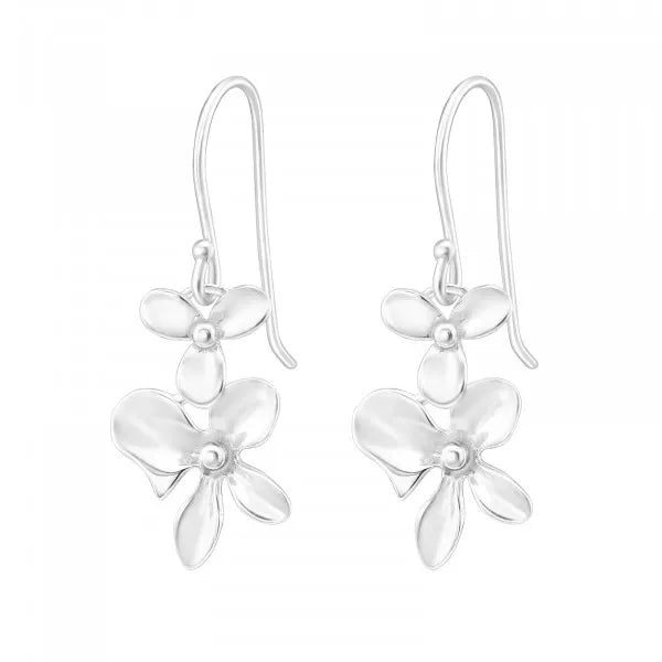 Silver Flower Earrings