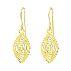 Silver Gold Laser Cut Geometric Earrings
