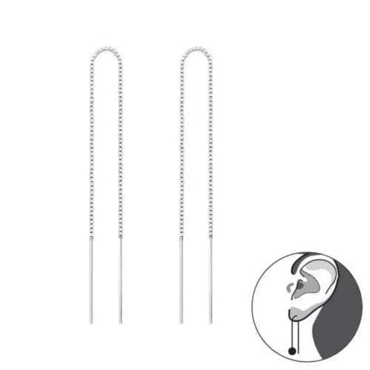 Silver Thread Earrings