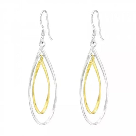 Silver Pear Shaped Earrings for women