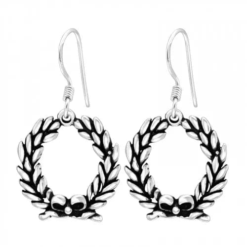 Silver Wreath Earrings
