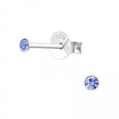 Small Round Silver Stud Earrings