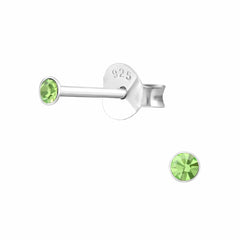 Small Round Silver Stud Earrings