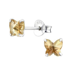 Silver Butterfly Stud Earrings