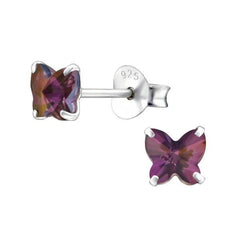 Silver Butterfly Stud Earrings