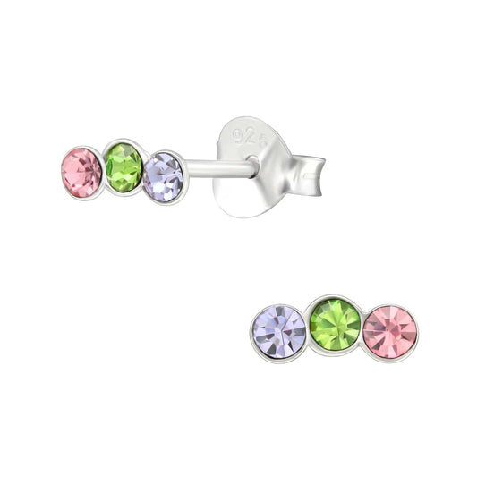Silver Geometric Stud earrings
