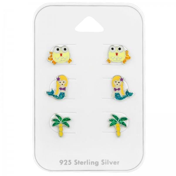 Mixed  Silver Earrings Set for Girls