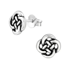 Silver Celtic Stud Earrings