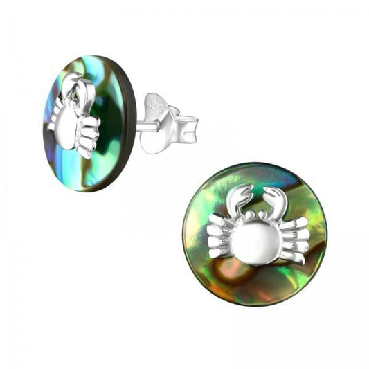 Silver Crab  Stud Earrings