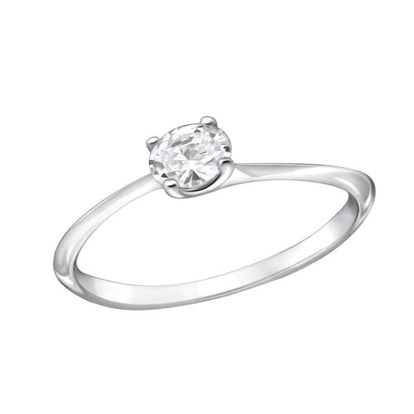 Unique Silver Engagement Ring