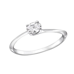 Unique Silver Engagement Ring