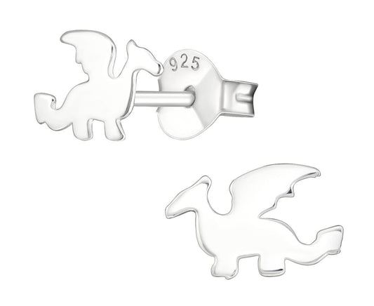 Sterling Silver Dragon Ear Studs