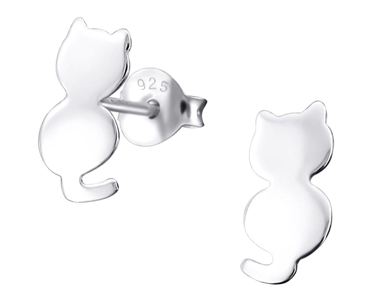 Sterling Silver Cat Ear Studs