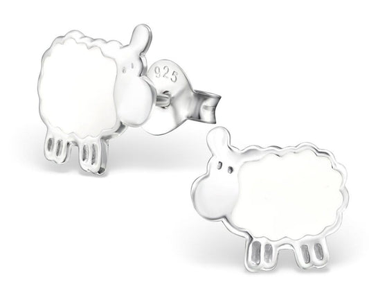 Silver Sheep Stud earrings for Girls