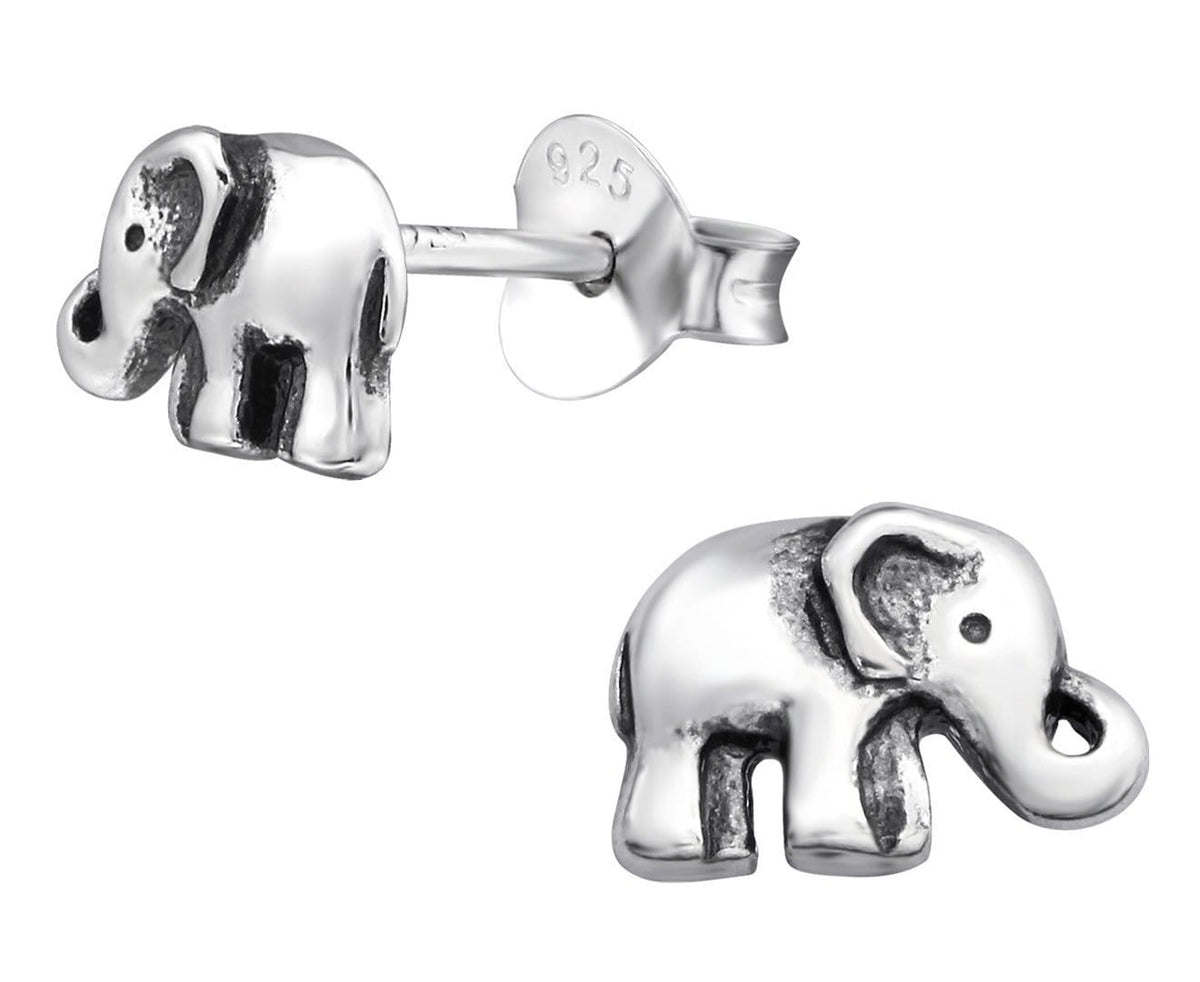 Kids Sterling Silver Elephant Ear Studs