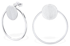 Sterling Silver Circle Stud Earrings