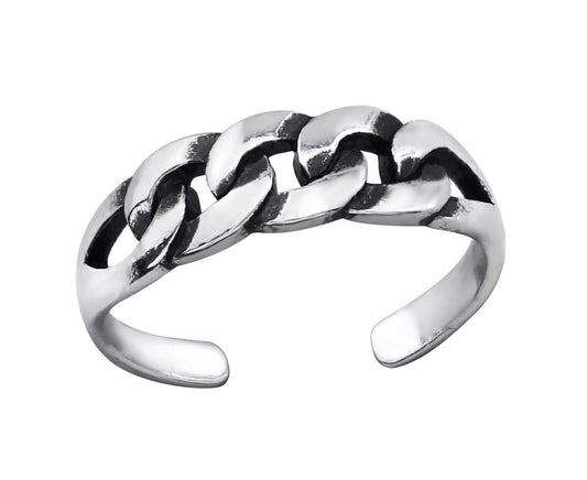 Sterling Silver Patterned Toe Ring