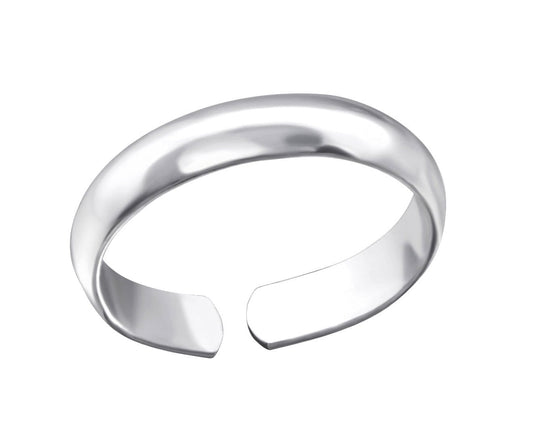 Sterling Silver Plain Toe Ring