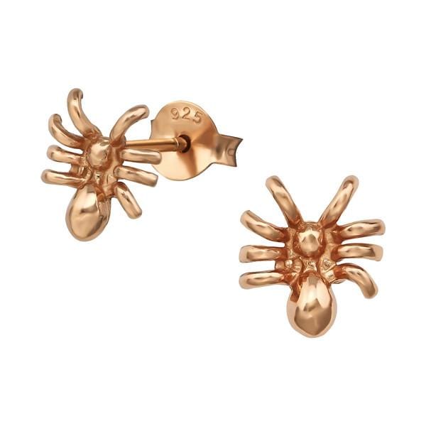 Rose Gold Spider Earrings