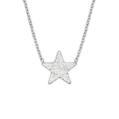 Steel Star Crystal Necklace