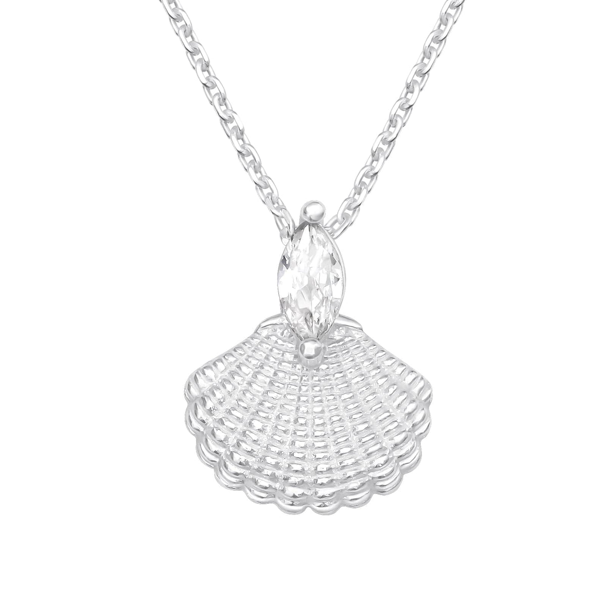 Silver Marquise Necklace