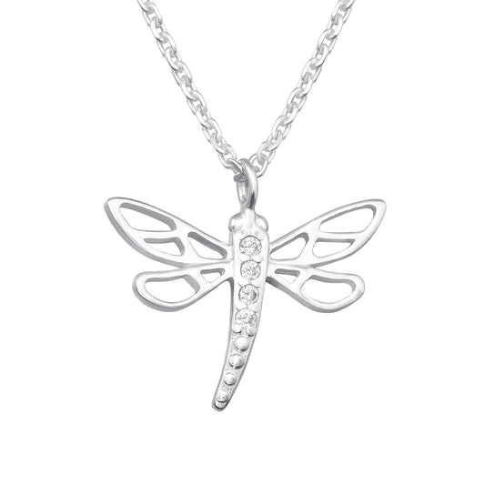 Silver Dragonfly Necklace