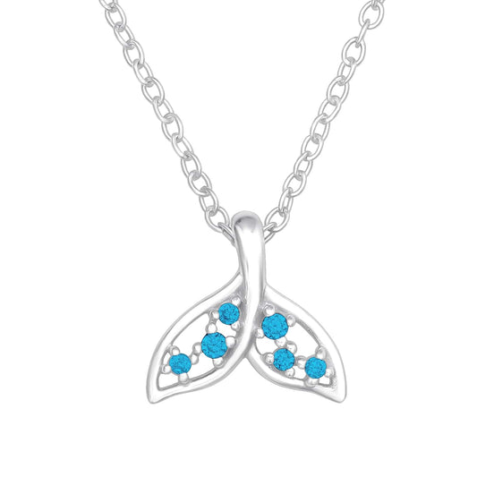 Silver Whale's Tail Necklace
