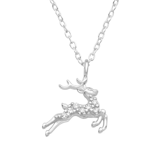 Silver Deer Necklace