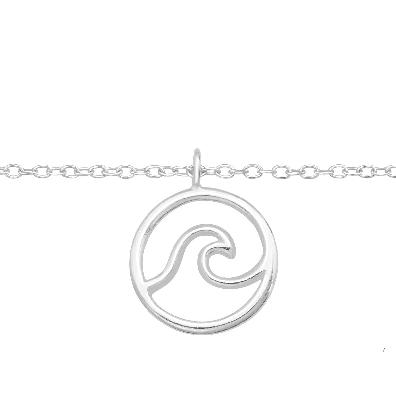 Silver Wave Anklet