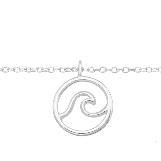Silver Wave Anklet