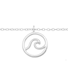 Silver Wave Anklet