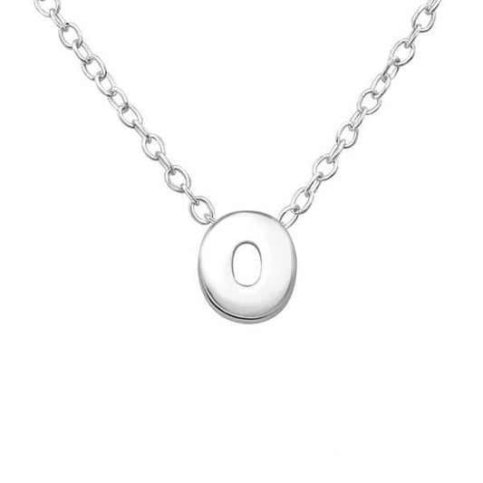  Silver Letter O Necklace