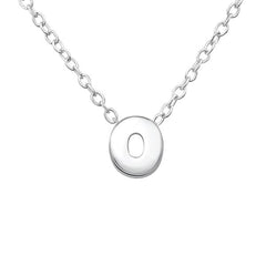  Silver Letter O Necklace