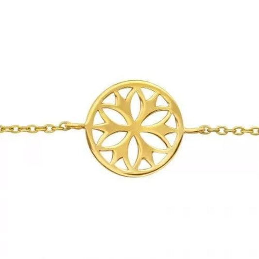 Silver Gold Flower Bracelet