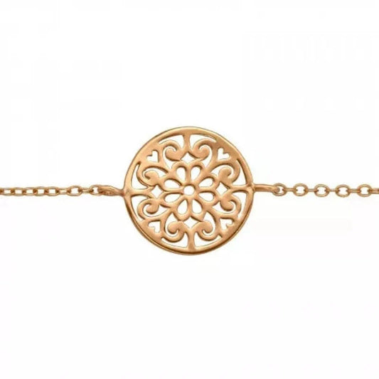 Rose Silver Gold Antique Bracelet