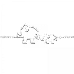 Silver Elephant Bracelet