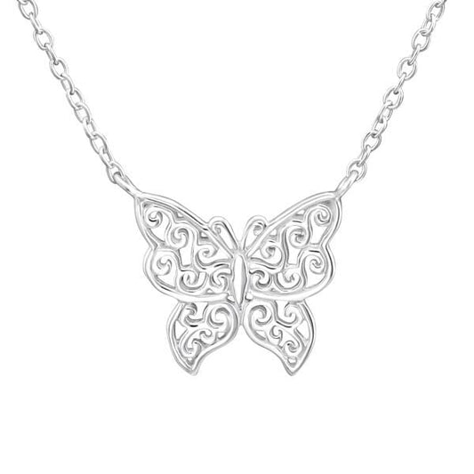 Silver Butterfly Necklace