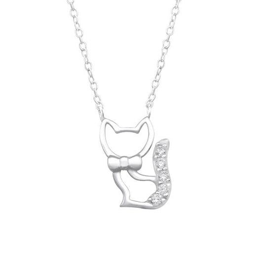 Silver Cat Necklace