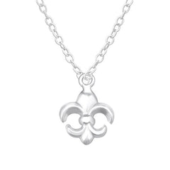 Silver Fleur De Lis Necklace