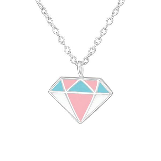 Kids  Silver Diamond Shaped
