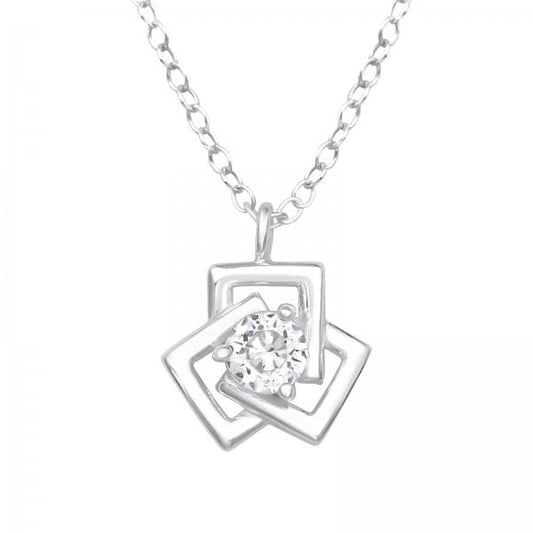 Silver Geometric Necklace