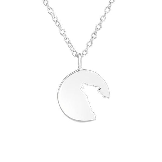 Sterling Silver Wolf Necklace