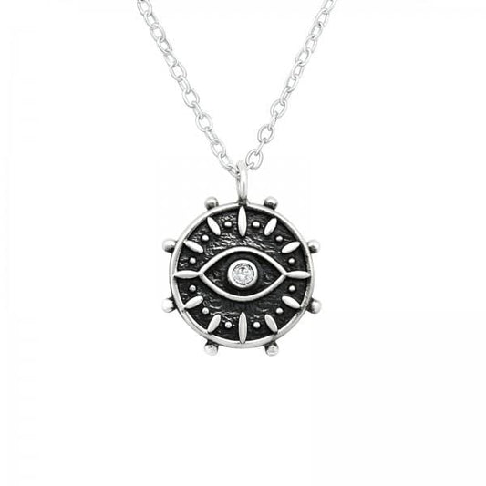 Silver Evil Eye Necklace