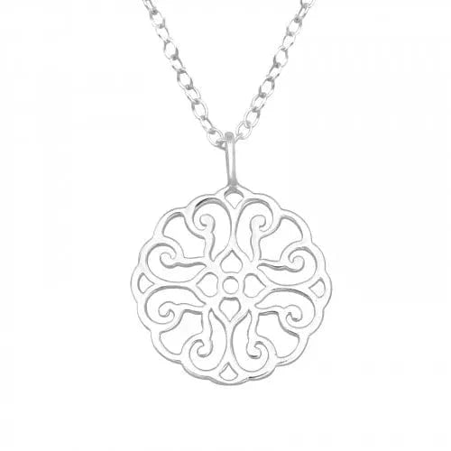 Silver Arabesque Necklace