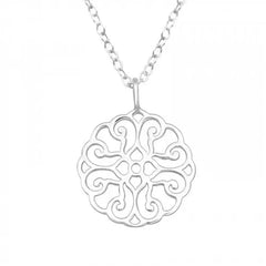 Silver Arabesque Necklace