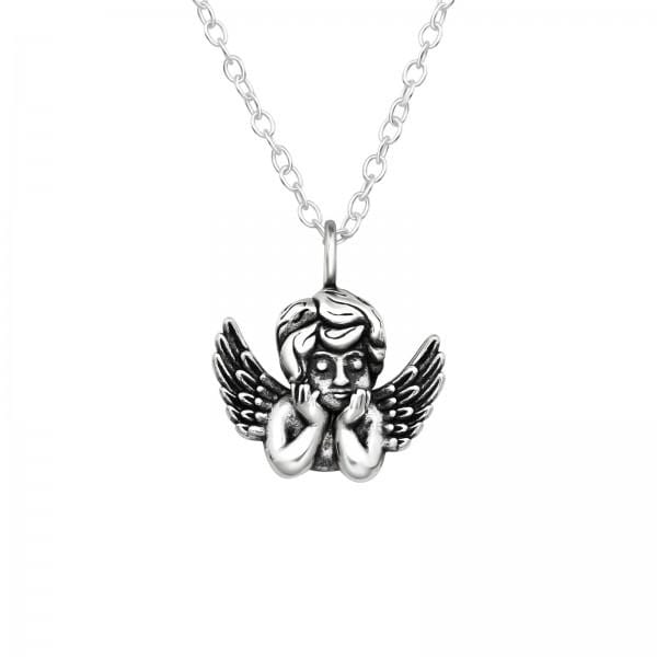 Silver Cupid Necklace