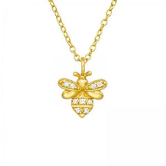 Silver Gold Bee Necklace