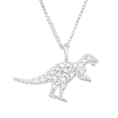 Silver Dinosaur Necklace