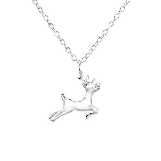 Silver Reindeer Necklace