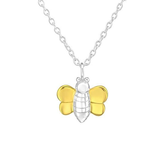 Silver Bee Necklace